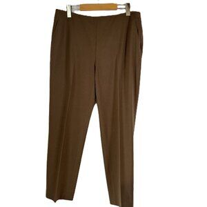 🤎Talbots Brown Tapered Pants – Size 12  Coastal Grandma Minimalist Classic💐